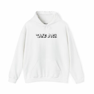 Bold 'TAKE OVER' Graphic Hoodie – Unisex Heavy Blend™