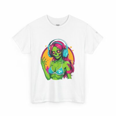 Zombie Girl Graphic Tee - Unisex Heavy Cotton Shirt for Music Lovers
