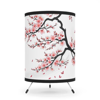 Cherry Blossom Tripod Lamp - Elegant Floral Design for Home Décor