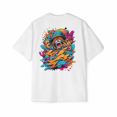 Men's Heavy Oversized Tee - Vibrant Graphic Tee with 'SOURCED UNICORN' Design