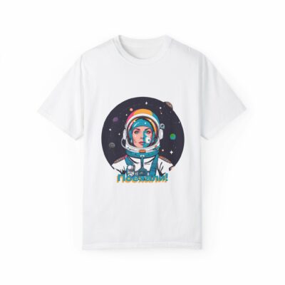 Galactic Astronaut Unisex Garment-Dyed T-Shirt | Cosmic Space Graphic Tee
