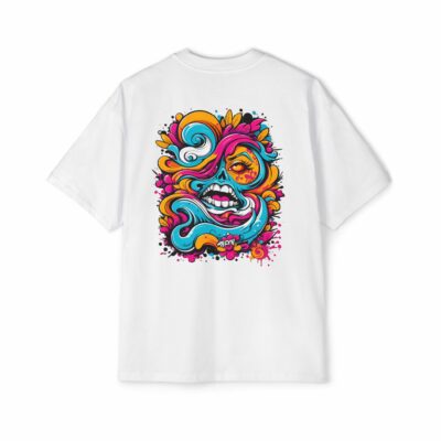 Men's Heavy Oversized Tee - 'Journey Union' Graphic T-Shirt with Bold Art