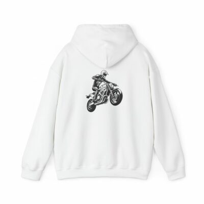 Motorcycle Rider Graphic Hoodie - Unisex Heavy Blend Sweatshirt