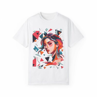 Abstract Portrait Unisex Garment-Dyed T-Shirt - Artistic Graphic Tee