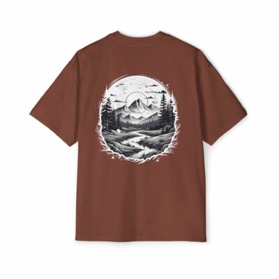 Men's Heavy Oversized Tee - Nature Escape Graphic T-Shirt