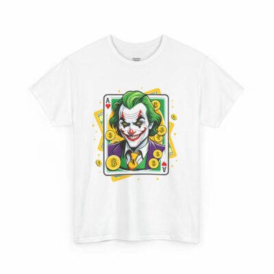 Joker Playing Card Unisex Heavy Cotton Tee - Fun Graphic Tee for Fans