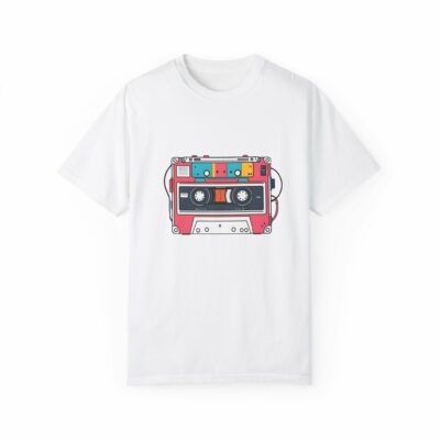 Retro Cassette Tape Unisex Garment-Dyed T-Shirt