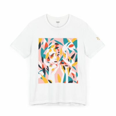 Artistic Floral Unisex Tee - Nature-Inspired Short Sleeve Shirt