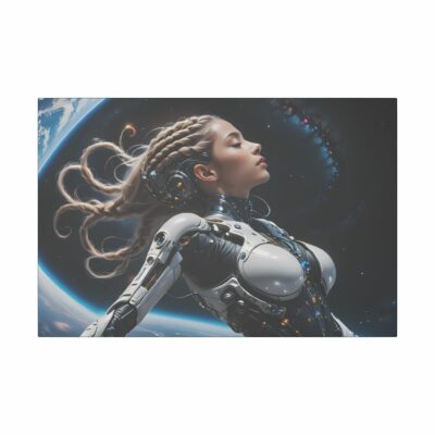 Futuristic Space Woman Canvas Art - Multi-Size Stretched Matte Print